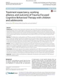 Treatment expectancy, working alliance, and outcome of Trauma-Focused Cognitive Behavioral Therapy with children and adolescents