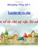 Slide bài Luyện từ và câu: Ôn từ chỉ sự vật. So sánh - Tiếng việt 3 - GV.N.Tấn Tài