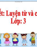 Bài giảng môn Tiếng Việt lớp 3 – Luyện từ và câu: Ôn về từ chỉ sự vật, so sánh