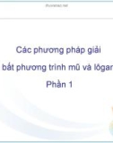 Các phương pháp giải bất phương trình mũ và lôgarit Phần 1