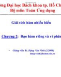 Bài giảng bộ môn Toán ứng dụng - Giải tích hàm nhiều biến