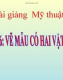 Slide bài Vẽ mẫu vẽ có hai vật mẫu - Mỹ thuật 5 - GV.Hoàng T.My