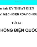 Bài giảng Công nghệ - Chương 5 tiết 23: Hệ thống điện quốc gia