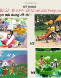 Giáo án điện tử môn Mỹ thuật lớp 3 - Bài 33: Vẽ tranh Đề tài vui chơi trong mùa hè