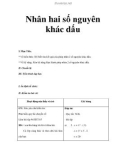 Nhân hai số nguyên khác dấu