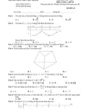 Đề thi cuối học kì 1 môn Toán lớp 12 năm 2021-2022 - Trường THCS&THPT Như Thanh, Thanh Hóa