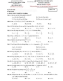 Đề kiểm tra cuối học kì 1 môn Toán lớp 10 năm 2020-2021 có đáp án - Trường THPT Hồng Lĩnh, Hà Tĩnh (Mã đề 101)