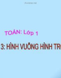 Bài giảng Toán lớp 1 bài 3: Hình vuông, hình tròn