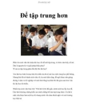 Để tập trung hơn