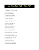 Ca Dao, Tục Ngữ – Vần 'Y'