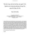 Thịt chó trong văn hóa ẩm thực của người Việt nghiên cứu trường hợp phường Dương Nội, quận Hà Đông, Hà Nội