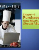 Lecture Purchasing for Chefs: Chapter 4 - Feinstein, Stefanelli