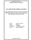 Sáng kiến kinh nghiệm Mầm non: Một số biện pháp đảm bảo vệ sinh an toàn thực phẩm và nâng cao chất lượng dinh dưỡng cho trẻ trong trường mầm non