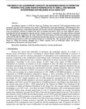 The impact of leadership capacity on business results from the perspective card points perspective at small and medium enterprises established in Da Nang city