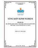 Sáng kiến kinh nghiệm THPT: Hệ thống kiến thức cho học sinh yếu kém môn Hoá học với 10 nội dung căn bản