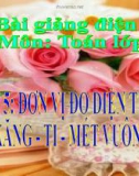 Bài giảng Đơn vị đo diện tích. Xăng-ti-mét vuông - Toán 3 - GV.Ng.P.Hùng