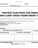 giáo án vật lý 11 - thuyết electron cổ điển định luật bảo toàn điện tích