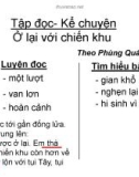 Giáo án điện tử môn Tiếng Việt lớp 3 - Tuần 20: Tập đọc - Kể chuyện Ở lại với chiến khu