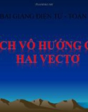 Bài giảng bài 2: Tích vô hướng của hai vectơ - Toán học 10 – GV.Trần Thanh Tú