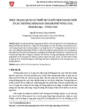 Thực trạng quản lý thiết bị và đồ chơi ngoài trời ở các trường mầm non thành phố Vũng Tàu, tỉnh Bà Rịa - Vũng Tàu