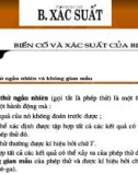 Biến cố và xác suất của biến cố