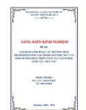 Sáng kiến kinh nghiệm THPT: Vận dụng linh hoạt các phương pháp trải nghiệm sáng tạo trong dạy học Ngữ Văn theo hướng phát triển năng lực người học