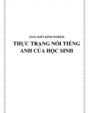 SKKN: Thực trạng nói Tiếng Anh của học sinh