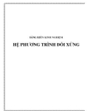 SKKN: Hệ phương trình đối xứng