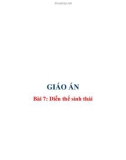 GIÁO ÁN Bài 7: Diễn thế sinh thái