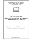 Sáng kiến kinh nghiệm THPT: Chọn màu chỉ thêu trong kỹ thuật thêu đâm xô trong Bài 13 Thêu đâm xô hoa cúc cách tròn