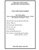 Sáng kiến kinh nghiệm Mầm non: Một số biện pháp nâng cao chất lượng hoạt động khám phá khoa học và khám phá xã hội cho trẻ mẫu giáo 5 - 6 tuổi