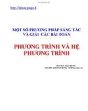 Một số phương pháp sáng tác và giải các bài toán phương trình và hệ phương trình