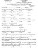 Đề thi chọn HSG cấp thành phố môn Toán 12 năm 2018-2019 - Sở GD&ĐT Đà Nẵng