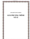 SKKN: Giải phương trình vô tỉ