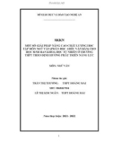 Sáng kiến kinh nghiệm THPT: Một số giải pháp nâng cao chất lượng học tập môn Ngữ văn (phần Đọc-hiểu văn bản) cho HS ban khoa học tự nhiên ở trường THPT theo định hướng phát triển năng lực