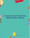 11 dạng toán về Phương trình đường thẳng