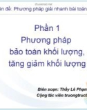 Chuyên đề: Phương pháp giải nhanh bài toán Hóa Học