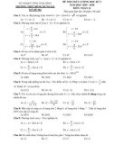 Đề kiểm tra chất lượng học kì 1 môn Toán lớp 11 năm học 2019-2020 – Trường THPT Đông Hưng Hà (Mã đề 001)