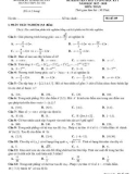 Đề thi học kì 1 môn Toán 11 năm 2017-2018 có đáp án - Trường THPT Ân Thi - Mã đề 109