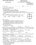 Đề khảo sát chuyên đề lần 2 năm 2018 môn Vật lí lớp 11 - THPT Tam Dương - Mã đề 628