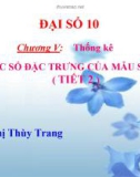 Bài giảng Đại số 10 - Bài 3: Các số đặc trưng của mẫu số liệu (Tiết 2)