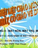 Bài giảng Hình học 12 - Bài 1: Khái niệm về mặt tròn xoay