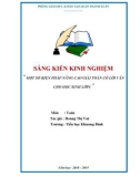 Sáng kiến kinh nghiệm: Một số biện pháp nâng cao chất lượng giải toán có lời văn lớp 1