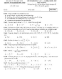 Đề thi khảo sát lần 1 môn Toán lớp 12 năm 2018-2019 - THPT Chuyên Bắc Ninh - Mã đề 102