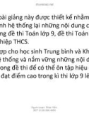 Ôn thi Toán lớp 9 - Phần Phương trình bậc 2