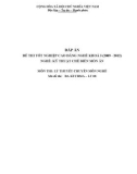 Đáp án đề thi tốt nghiệp cao đẳng nghề khóa 3 (2009-2012) - Nghề: Kỹ thuật chế biến món ăn - Môn thi: Lý thuyết chuyên môn nghề - Mã đề thi: ĐA KTCBMA-LT08