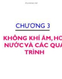 CHƯƠNG 3 KHÔNG KHÍ ẨM, HƠI NƯỚC VÀ CÁC QUÁ TRÌNH