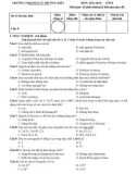 Đề thi học kì 1 môn Hoá học lớp 8 năm 2022-2023 có đáp án - Trường TH&THCS Lý Thường Kiệt, Hiệp Đức