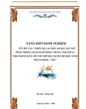 Sáng kiến kinh nghiệm THPT: Thiết kế lại một số bài tập ngữ pháp trong sách giáo khoa Tiếng Anh 12 theo định dạng đề thi THPTQG dành cho đối tượng học sinh trung bình - yếu