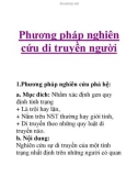 Phương pháp nghiên cứu di truyền người